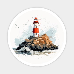 Lighthouse Seacoast Beauty Nature Ocean Discovery Magnet